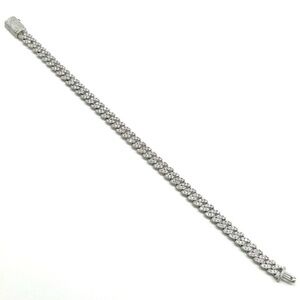 925 Silver, 3.5CTW Moissanite Slim Miami Cuban Bracelet